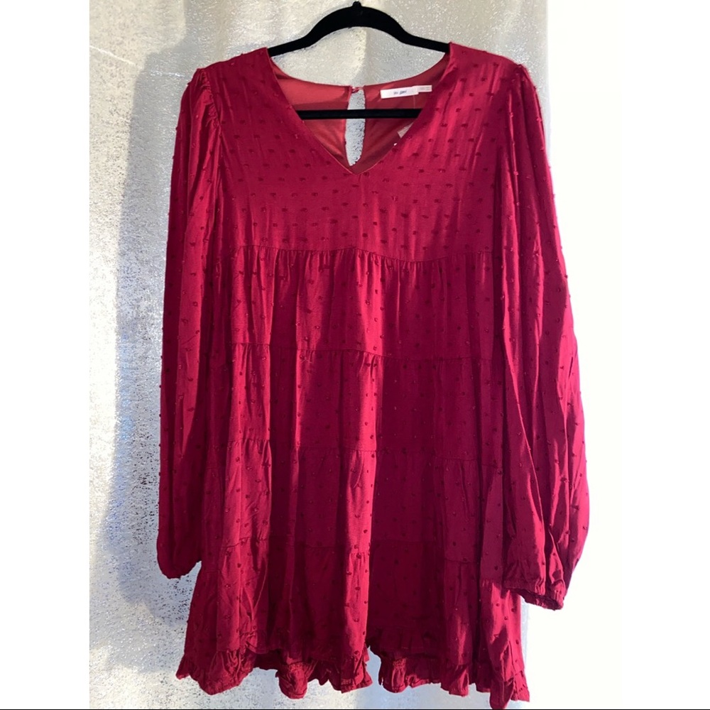 Burgundy tunic dress